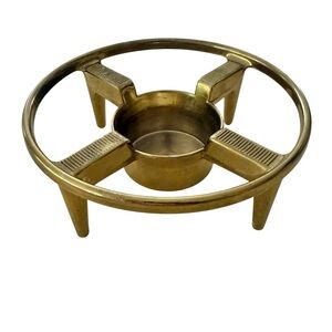 PYREX Vintage Coffee Carafe Warming Stand Brass Tea Light Retro